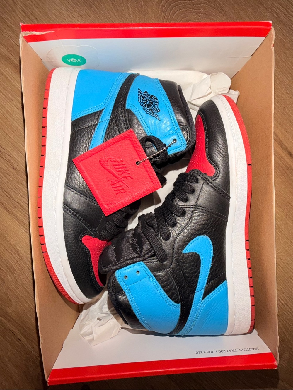 Nike Air Jordan High-Top Sneakers in Black/Blue/Red